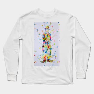 CHARLIE CHAPLIN watercolor portrait .1 Long Sleeve T-Shirt